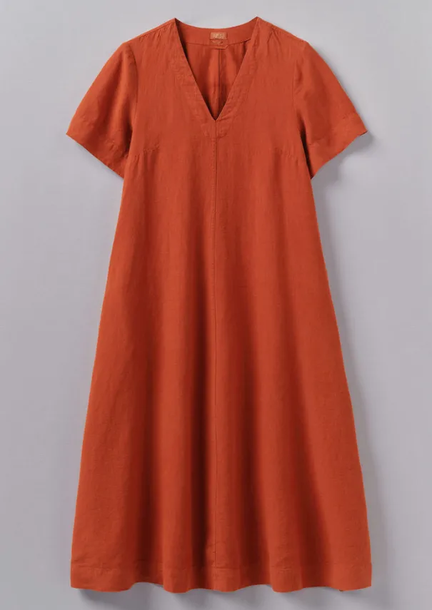 Women TOAST Linen|Loungewear*Garment Dyed Linen V-Neck Dress
