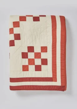 TOAST Textiles|Blankets & Throws*Geo Block Patchwork Cotton Quilt