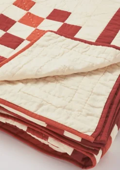 TOAST Textiles|Blankets & Throws*Geo Block Patchwork Cotton Quilt