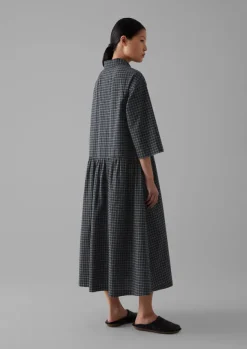 Women TOAST Cashmere|Loungewear*Graph Check Cotton Cashmere Shirt Dress
