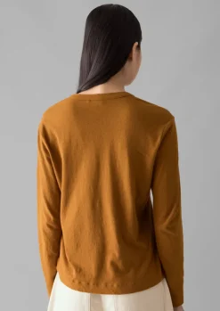 Women TOAST Linen|Jersey*Half Placket Cotton Linen Tee