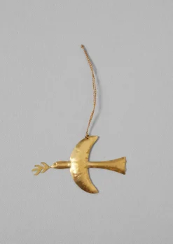 TOAST Christmas Decorations*Hammered Metal Dove Decoration