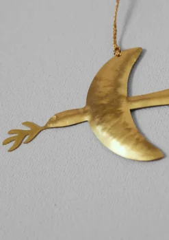 TOAST Christmas Decorations*Hammered Metal Dove Decoration