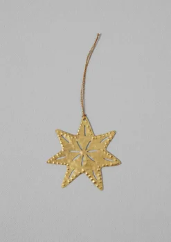 TOAST Christmas Decorations*Hammered Metal Star Decoration