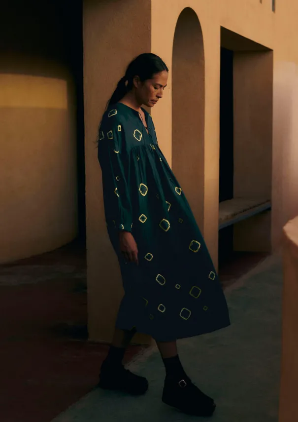 Women TOAST Dresses*Hand Bandhini Silk Dress