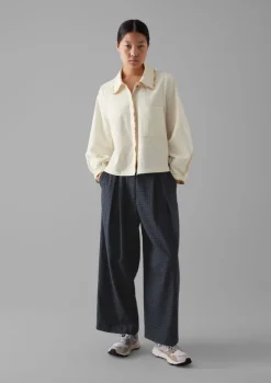 Women TOAST Shirts|Tops & Tees*Hand Embroidered Textured Cotton Shirt