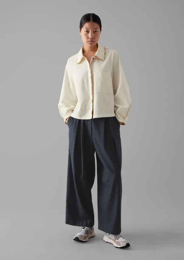 Women TOAST Shirts|Tops & Tees*Hand Embroidered Textured Cotton Shirt