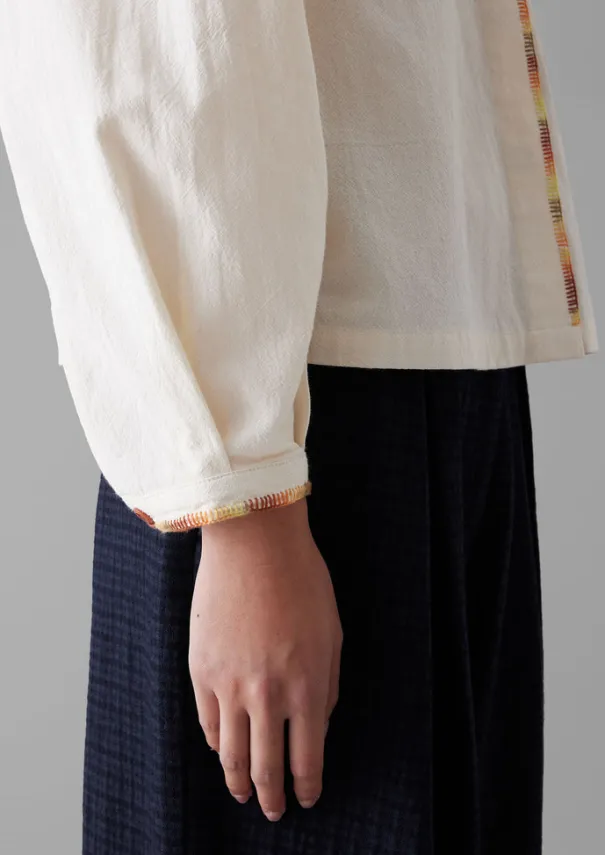 Women TOAST Shirts|Tops & Tees*Hand Embroidered Textured Cotton Shirt