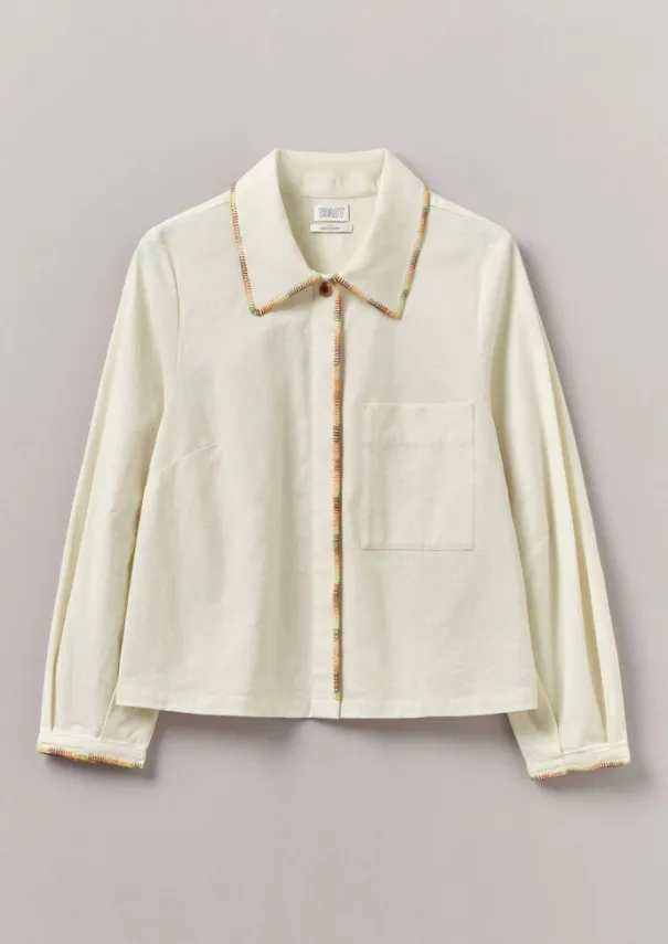 Women TOAST Shirts|Tops & Tees*Hand Embroidered Textured Cotton Shirt