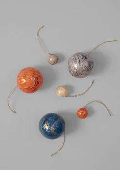 TOAST Christmas Decorations*Hand Marbled Bauble