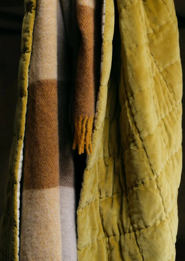 TOAST Textiles|Blankets & Throws*Hand Stitched Organic Velvet Quilt