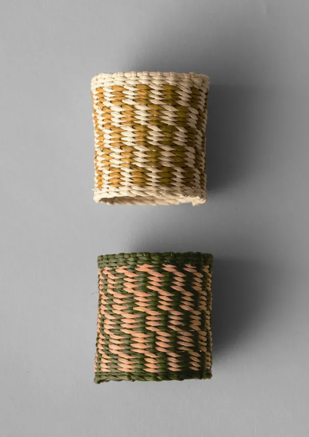 TOAST Textiles*Hand Woven Iraca Napkin Rings