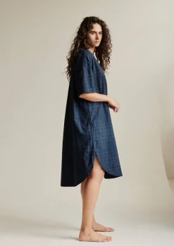 Women TOAST Nightwear|Loungewear*Hand Woven Sketched Check Nightdress