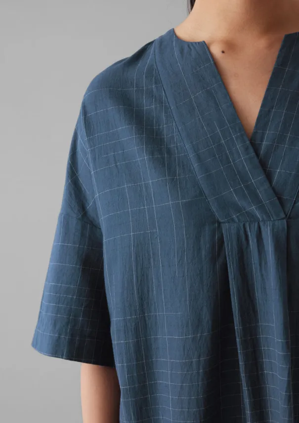 Women TOAST Nightwear|Loungewear*Hand Woven Sketched Check Nightdress