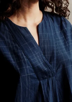 Women TOAST Nightwear|Loungewear*Hand Woven Sketched Check Nightdress