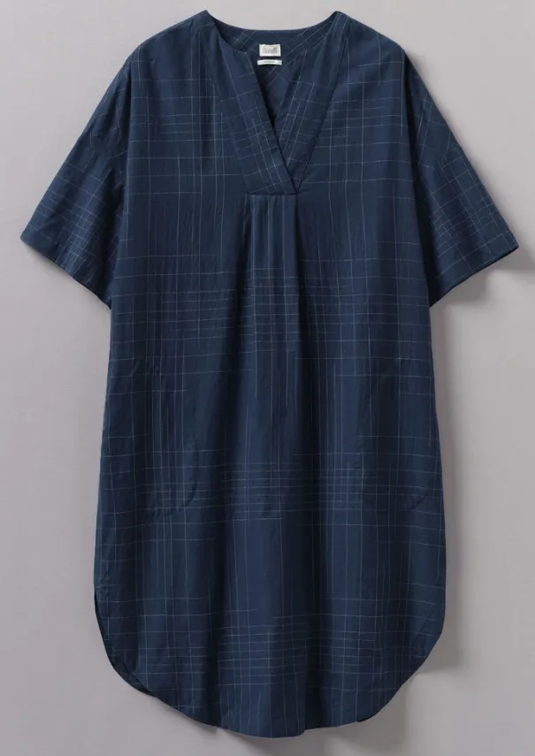 Women TOAST Nightwear|Loungewear*Hand Woven Sketched Check Nightdress