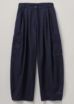 Women TOAST Trousers*Cotton Twill Wide Leg Trousers