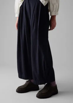 Women TOAST Trousers*Cotton Twill Wide Leg Trousers