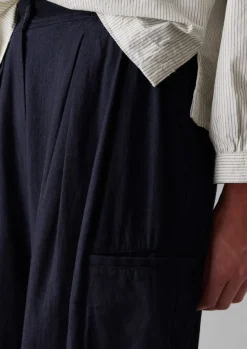 Women TOAST Trousers*Cotton Twill Wide Leg Trousers