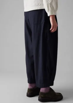Women TOAST Trousers*Cotton Twill Wide Leg Trousers