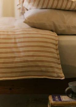 TOAST Textiles|Bed Linen*Ines Flannel Stripe Cotton Duvet Cover