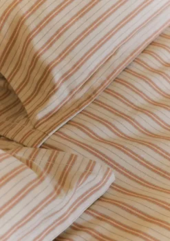 TOAST Textiles|Bed Linen*Ines Flannel Stripe Cotton Duvet Cover