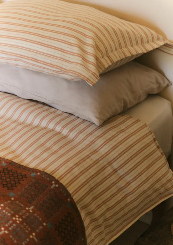 TOAST Textiles|Bed Linen*Ines Flannel Stripe Cotton Duvet Cover
