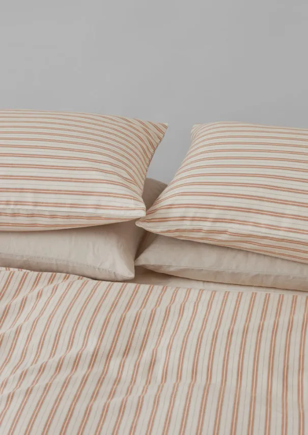 TOAST Textiles|Bed Linen*Ines Flannel Stripe Cotton Duvet Cover