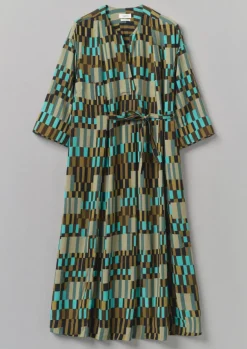 Women TOAST Dresses*Irregular Check Print Tie Front Dress