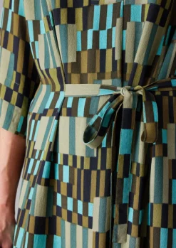 Women TOAST Dresses*Irregular Check Print Tie Front Dress