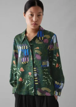 Women TOAST Shirts|Tops & Tees*Isobel Harvey Birds Print Baya Shirt