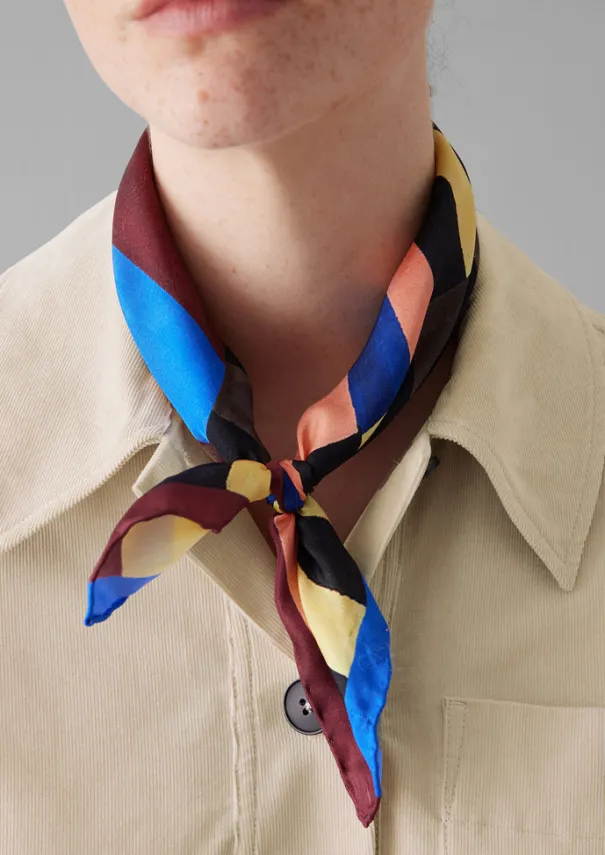 Women TOAST Hats, Scarves & Gloves*Isobel Harvey Silk Check Print Bandana