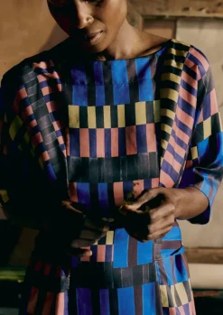 Women TOAST Dresses*Isobel Harvey Tie Waist Check Print Dress