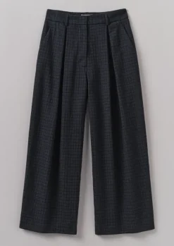 Women TOAST Trousers*Jude Check Wool Trousers