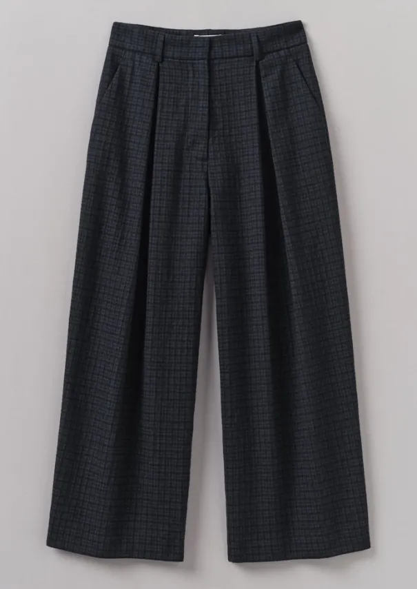 Women TOAST Trousers*Jude Check Wool Trousers
