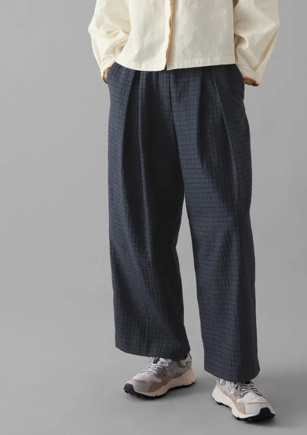 Women TOAST Trousers*Jude Check Wool Trousers