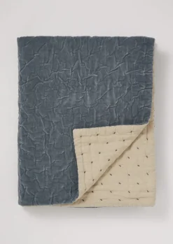 TOAST Textiles|Blankets & Throws*Large Hand Quilted Velvet Throw