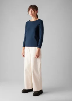 Women TOAST Jersey|Tops & Tees*Lia Garment Dyed Boat Neck Tee