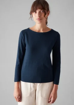 Women TOAST Jersey|Tops & Tees*Lia Garment Dyed Boat Neck Tee