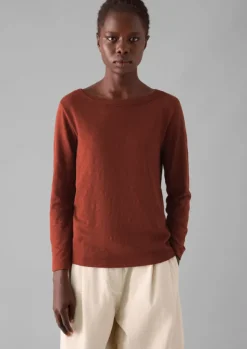 Women TOAST Jersey|Tops & Tees*Lia Garment Dyed Boat Neck Tee