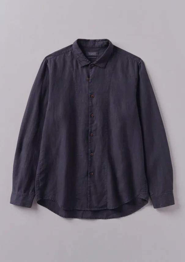 TOAST Shirts*Loop Button Linen Shirt