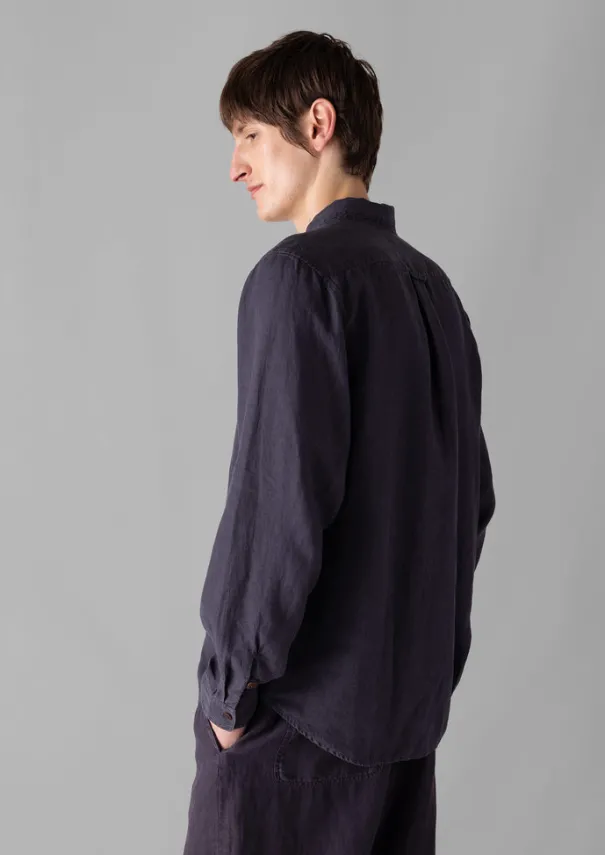 TOAST Shirts*Loop Button Linen Shirt
