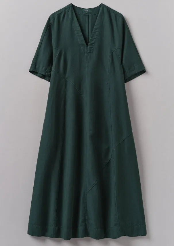 Women TOAST Linen|Dresses*Lyocell Linen Herringbone Panel Dress