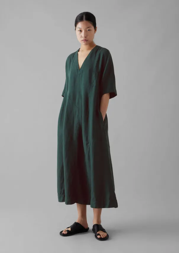 Women TOAST Linen|Dresses*Lyocell Linen Herringbone Panel Dress