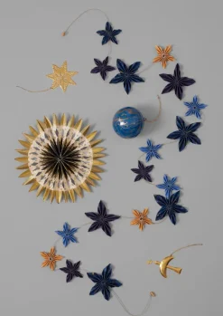 TOAST Christmas Decorations*Marbled Star Paper Garland