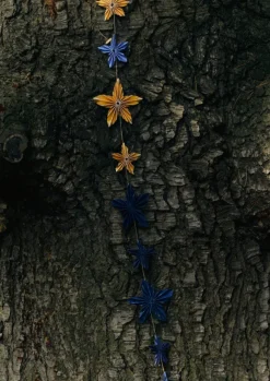 TOAST Christmas Decorations*Marbled Star Paper Garland