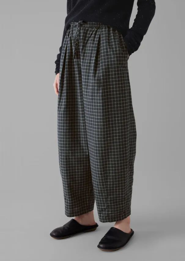 Women TOAST Cashmere|Loungewear*Minako Graph Check Cotton Cashmere Trousers