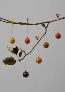 TOAST Christmas Decorations*Mini Hand Painted Bauble Set