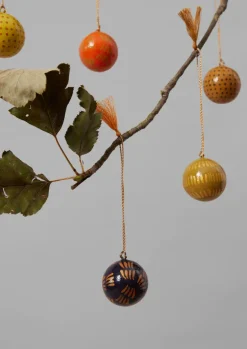 TOAST Christmas Decorations*Mini Hand Painted Bauble Set