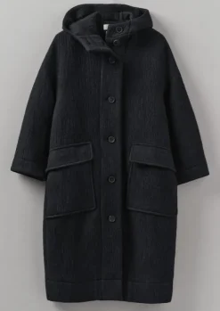 Women TOAST Coats & Jackets*Navy Wool Hooded Coat